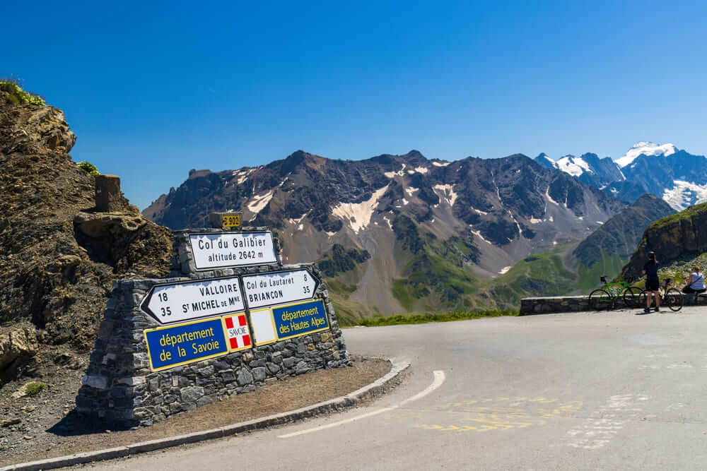 bicycle race in France: alps cycling