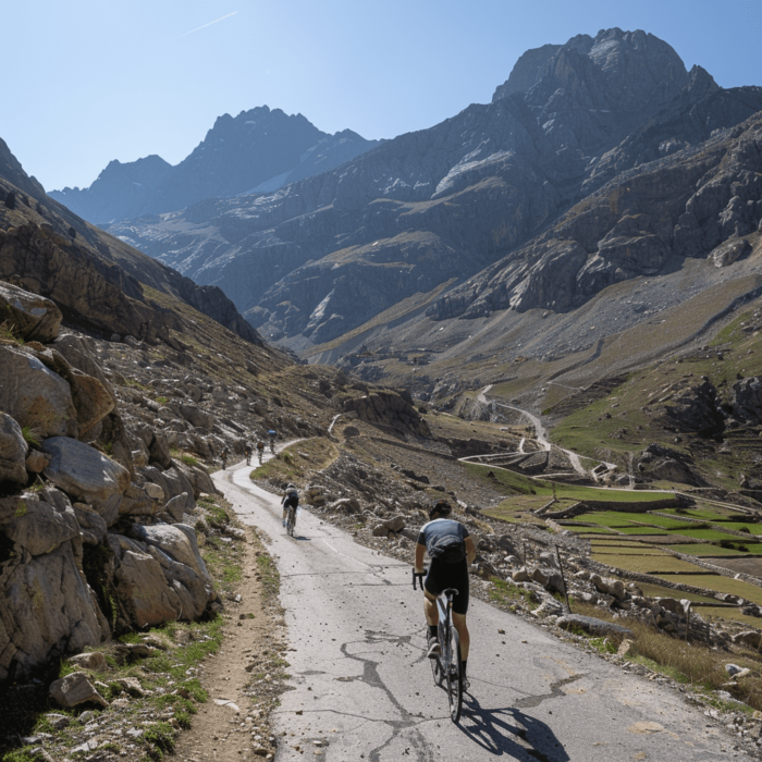 bicycle race in france: the alps